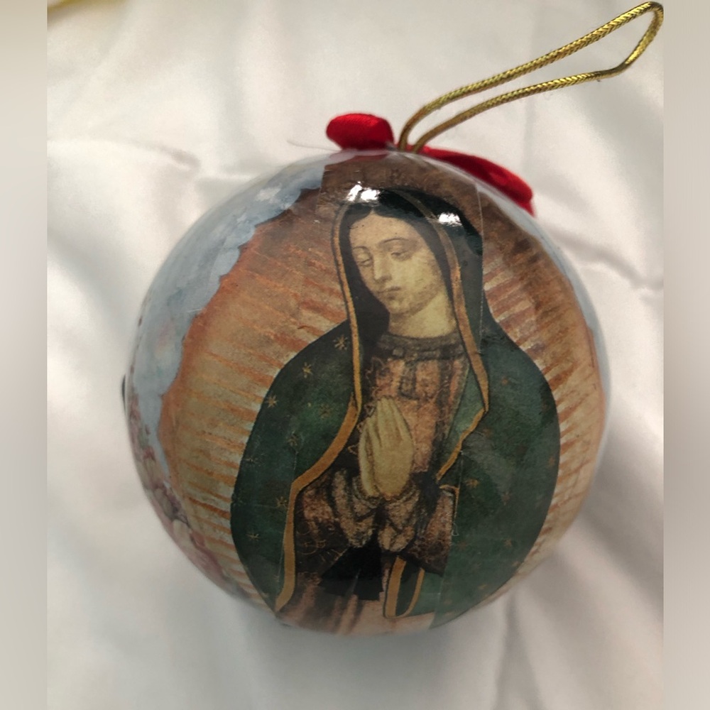 Handcrafted Our Lady Of Guadalupe Christmas Ornament